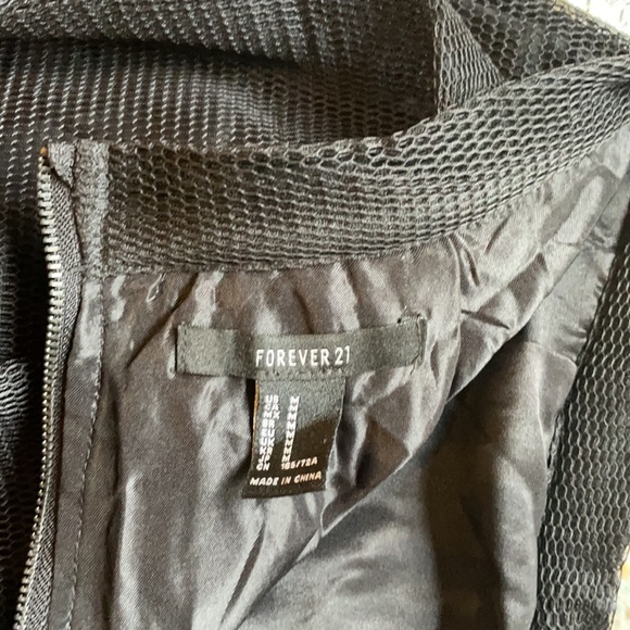 Black Mesh A-Line Skirt - Picture 6 of 8